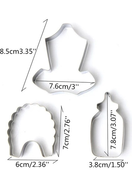 Şişe Stili Dıy Bebek Duş Şişesi Önlük Şekli Bisküvi Kurabiye Çikolata Kesici Fondan Besleme Noel Şişe Kek Kalıbı Pasta Mutfak Aracı (Yurt Dışından) indirimleri