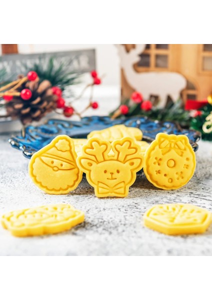 Sığır A Stili Sevimli Noel Santa Kardan Adam Kurabiye Kesiciler Karikatür Bisküvi Kalıp Kurabiye Kek Decoratiing Damga Mutfak Pişirme Kurabiye Araçları (Yurt Dışından) fırsatları