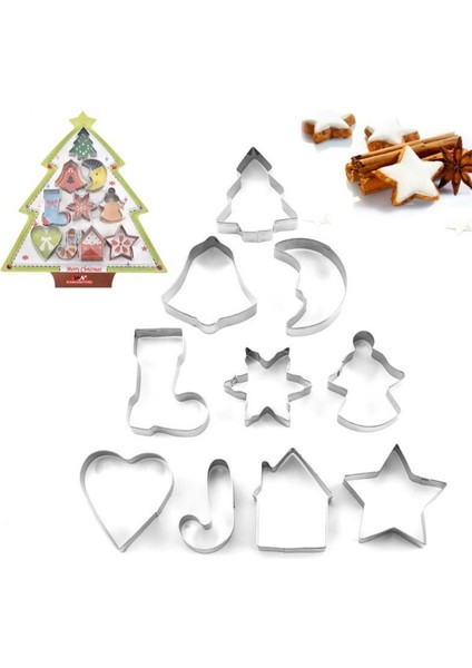10 Adet Tarzı Et Noel Kurabiye Kesici Zencefilli Kurabiye Noel Ağacı Kalıp Noel Kek Dekorasyon Aracı Navidad Hediye Dıy Pişirme Bisküvi Moul (Yurt Dışından) fiyatları