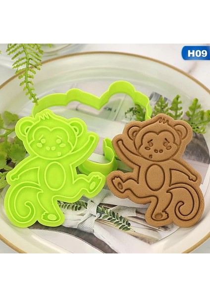 No.9 Tarzı Dıy Çerez Kesiciler Kek Dekorasyon Araçları Plastik Sevimli Hayvan Şekli 3D Basılabilir Bisküvi Kalıbı Çerez Damgası Pasta Pişirme Kalıbı (Yurt Dışından) fiyatları