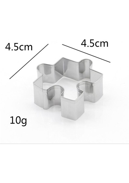 Ristmas Kurabiye Şekli Paslanmaz Çelik Kurabiye Kesici Bulmaca Dıy Bisküvi Kalıbı Tatlı Bakeware Kek Kalıbı Kurabiye Damgası Fondan (Yurt Dışından)