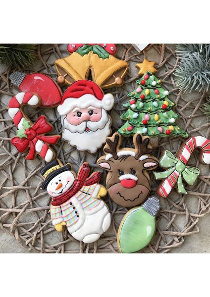 Santa Face - Bir Stil Lılıao Noel Kış Çerez Kesici - Paslanmaz Çelik Bisküvi Sandw Ekmek Kalıbı Pişirme Araçları Mutfak Aksesuarları (Yurt Dışından)