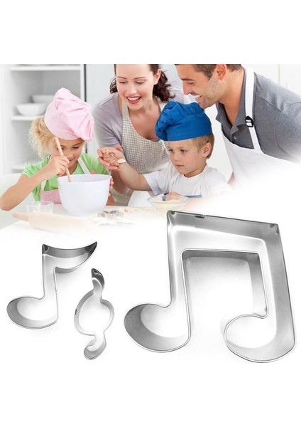 No.17 Stili 1 Adet Müzik Notu Çerez Kesici Bisküvi Kalıbı 3D Paslanmaz Çelik Fondan Kalıp Dıy Pişirme Araçları Mutfak Dekorasyon Araçları (Yurt Dışından) modelleri