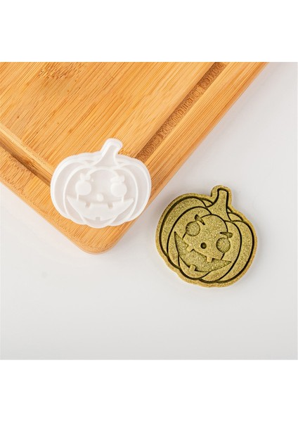 D1 Stili Cadılar Bayramı Kek Çerez Kesici Kalıp Basın Damgası Embosser Kesici Akrilik Fondan Şeker Zanaat Kek Kesici Cadılar Bayramı Pişirme Dekor Için (Yurt Dışından)