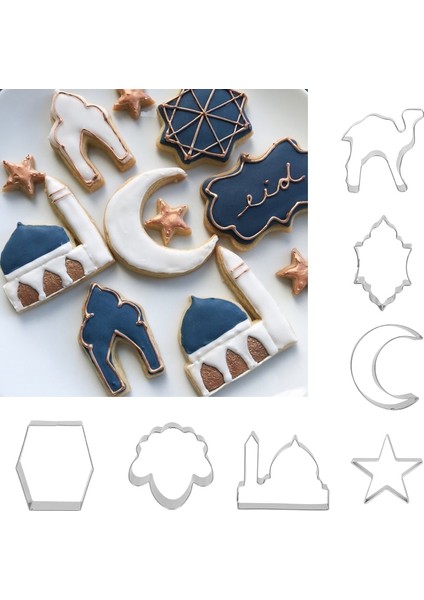 STIL10 Stili 1 Adet Eid Mubarak Bisküvi Kalıp Ay Yıldız Kilisesi Deve Kurabiye Kesiciler Dıy Kek Pişirme Araçları Ramazan Kareem Parti Ev Süslemeleri (Yurt Dışından) fırsatları