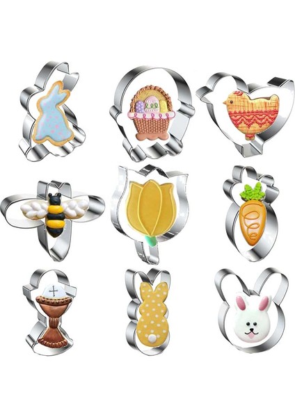 A-4 Stili Paskalya Yumurtası Tavşan Kalıp Çikolata Kalıp Dıy Kurabiye Pişirme Tepsisi Pasta Fondan Kek Dekorasyon Araçları Kalıp Fondan Damga Çerez (Yurt Dışından) modelleri