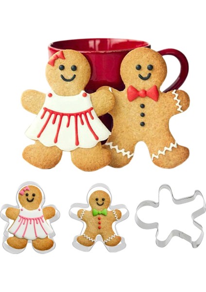 2 Adet Tarzı Et Paslanmaz Çelik Gingerbread Lover Kalıpları Çerez Kesici Alaşım Bisküvi Pişirme Kalıpları Mutfak Kek Dekorasyon Araçları (Yurt Dışından) fırsatları