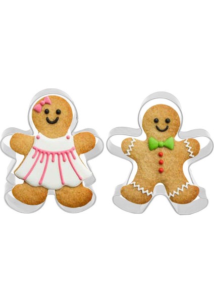 2 Adet Tarzı Et Paslanmaz Çelik Gingerbread Lover Kalıpları Çerez Kesici Alaşım Bisküvi Pişirme Kalıpları Mutfak Kek Dekorasyon Araçları (Yurt Dışından) indirimleri