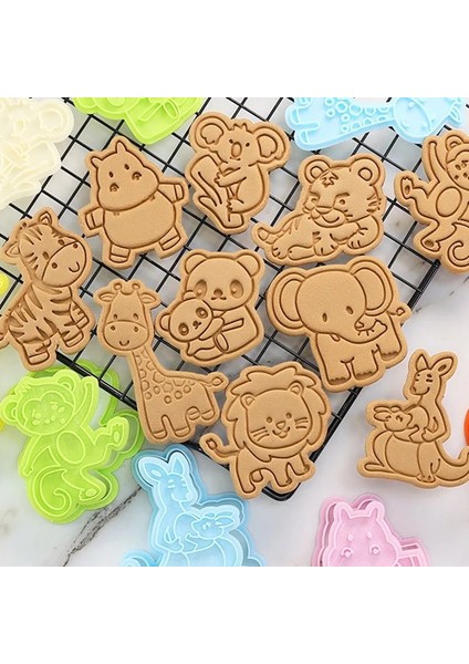 No.5 Tarzı Dıy Çerez Kesiciler Kek Dekorasyon Araçları Plastik Sevimli Hayvan Şekli 3D Basılabilir Bisküvi Kalıbı Çerez Damgası Pasta Pişirme Kalıbı (Yurt Dışından)