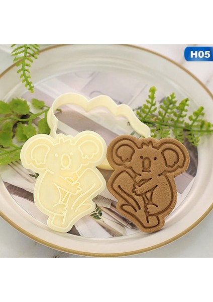 No.5 Tarzı Dıy Çerez Kesiciler Kek Dekorasyon Araçları Plastik Sevimli Hayvan Şekli 3D Basılabilir Bisküvi Kalıbı Çerez Damgası Pasta Pişirme Kalıbı (Yurt Dışından)
