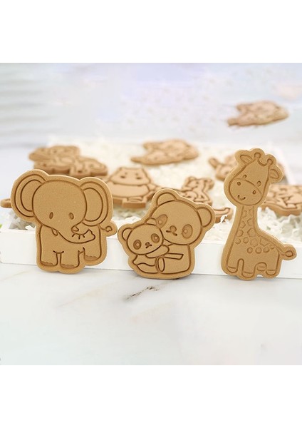 No.5 Tarzı Dıy Çerez Kesiciler Kek Dekorasyon Araçları Plastik Sevimli Hayvan Şekli 3D Basılabilir Bisküvi Kalıbı Çerez Damgası Pasta Pişirme Kalıbı (Yurt Dışından)