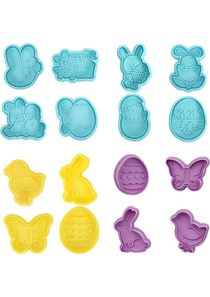Açık Sarı Stil 1 Takım Paskalya Kurabiye Kalıbı Sevimli Çocuk El Yapımı Tavşan Kelebek Yumurta Kek Kabartma Kalıp Mutfak Aperatif Pişirme Aracı Paskalya Partisi Dekoru (Yurt Dışından) fiyatları