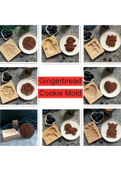No.36 Tarzı 3D Ahşap Zencefilli Kurabiye Kalıbı Kesici Kurabiye Kalıbı Kesici Basın Kek Kabartma Pişirme Kalıp Araçları Gül Bisküvi Provance Çerez (Yurt Dışından) fiyatları