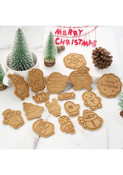 Stil5 Stil Yeni Noel Kurabiye Damgası Bisküvi Dıy Kalıp 3D Kurabiye Kek Kesici Pişirme Kalıp Noel Kurabiye Kesiciler Renk Rastgele (Yurt Dışından) indirimleri