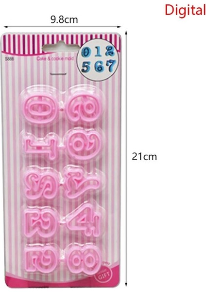 N1 Stili Pişirme Pasta Kalıbı Harf Çerez Kesici Numarası Kek Dekor Araçları (Yurt Dışından)