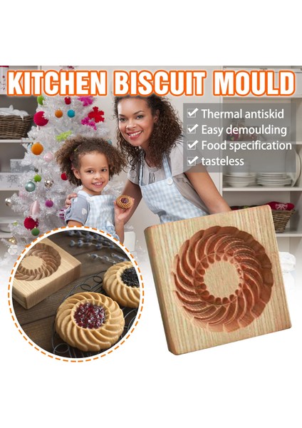 H Tarzı 3D Dıy Çerez Kalıp Kesme Zencefilli Bisküvi Kabartma Çerez Kalıpları Ahşap Fırında Oyma Kalıp Pişirme Aksesuarları Kek Araçları (Yurt Dışından) fiyatları