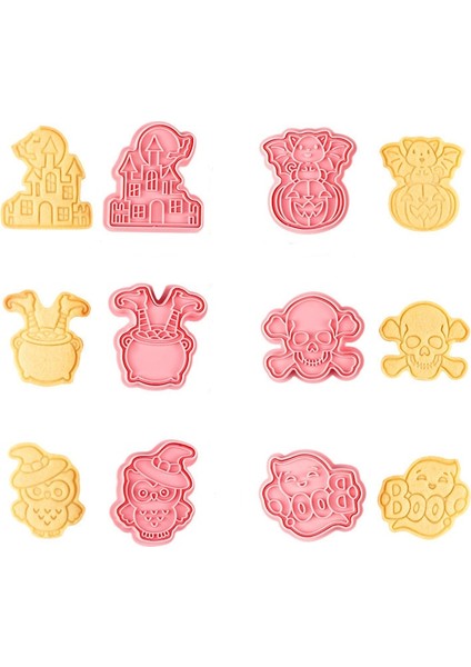 8 Adet Tarzı 6 Adet Mutlu Cadılar Bayramı Kurabiye Kalıbı Plastik Şeker Damgası Fondan Kek Kalıbı Karikatür Bisküvi Kurabiye Kesiciler Kurabiye Dekorasyon Araçları (Yurt Dışından) fiyatları