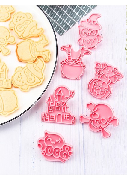 8 Adet Tarzı 6 Adet Mutlu Cadılar Bayramı Kurabiye Kalıbı Plastik Şeker Damgası Fondan Kek Kalıbı Karikatür Bisküvi Kurabiye Kesiciler Kurabiye Dekorasyon Araçları (Yurt Dışından) fırsatları