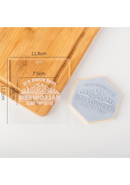 Cadılar Bayramı Damgası H Stili Cadılar Bayramı Kurabiye Kesiciler Kalıp Kabak Baykuş Yarasa Kek Kurabiye Basın Damgası Embosser Akrilik Fondan Sugarcraft Kek Dekorasyon Aracı (Yurt Dışından)