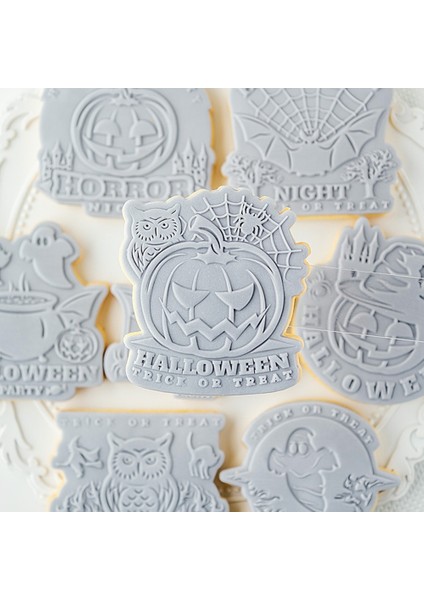 B1 Stili Cadılar Bayramı Kek Çerez Kesici Kalıp Basın Damgası Embosser Kesici Akrilik Fondan Şeker Zanaat Kek Kesici Cadılar Bayramı Pişirme Dekor Için (Yurt Dışından) fiyatları
