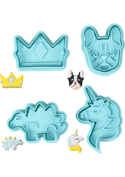 HS91103-4PCS Tarzı Et Çerezler Kesici Aletler Holly Yapraklı Kek Kurabiye Kalıbı Sugarcraft Fondan Dekorasyon Piston Kesiciler Kalıp Bakeware Araçları (Yurt Dışından)