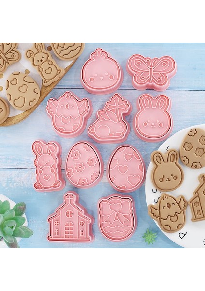 NO.258 Tarzı Paskalya Yumurtası Tavşan Çerez Kesici 3D Bisküvi Kalıbı Paskalya Cartook Bisküvi Kalıbı Dıy Pişirme Kalıbı Kek Dekorasyon Araçları (Yurt Dışından)