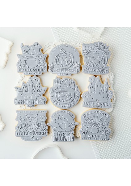 B1 Stili Cadılar Bayramı Kek Çerez Kesici Kalıp Basın Damgası Embosser Kesici Akrilik Fondan Şeker Zanaat Kek Kesici Cadılar Bayramı Pişirme Dekor Için (Yurt Dışından) fırsatları