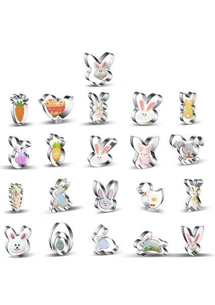 No.18 Tarzı Maymunlar Tavşan Paslanmaz Çelik Kalıp Paskalya Yumurtası Kalıp Mutfak Eşyaları 3D Çerez Kesici Dıy Pişirme Dekor Pasta Modelleme Araçları (Yurt Dışından) indirimleri