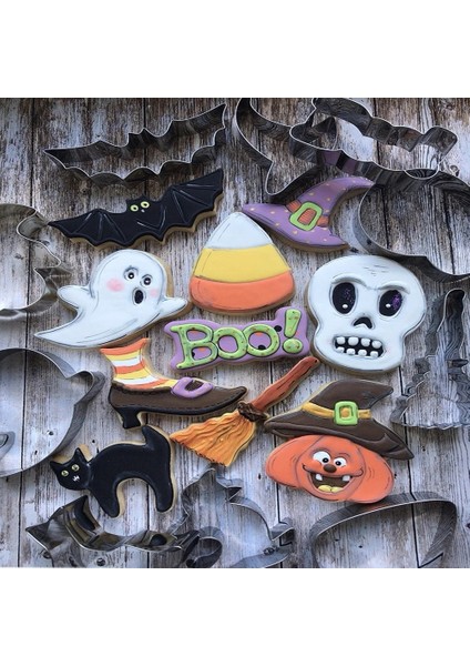 Kenıao Cadılar Bayramı Kafatası Kurabiye Kesici x 10 cm - Bisküvi Fondan Pasta Ekmek Sandviç Kalıbı - Paslanmaz Çelik (Yurt Dışından) modelleri