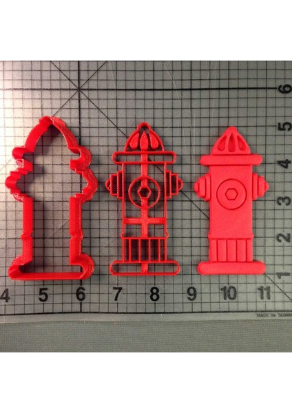 N5175 Yangın Musluğu 2 Tarzı Itfaiye Aracı Hidrantı Fondan Dekorlu Çerez Kesici Özel Yapılmış Gıda Sınıfı 3D Baskılı Pla Araçları (Yurt Dışından)