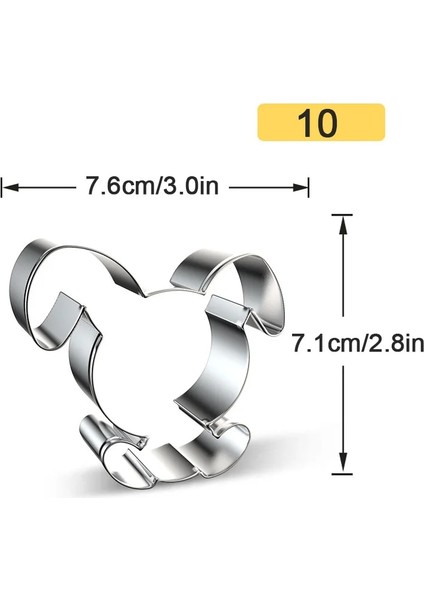 No.10 Tarzı 1 Parça Paslanmaz Çelik Kurabiye Kesiciler Paskalya Bisküvi Kalıbı Tavşan Mutfak Kek Pişirme Pasta Araçları (Yurt Dışından)