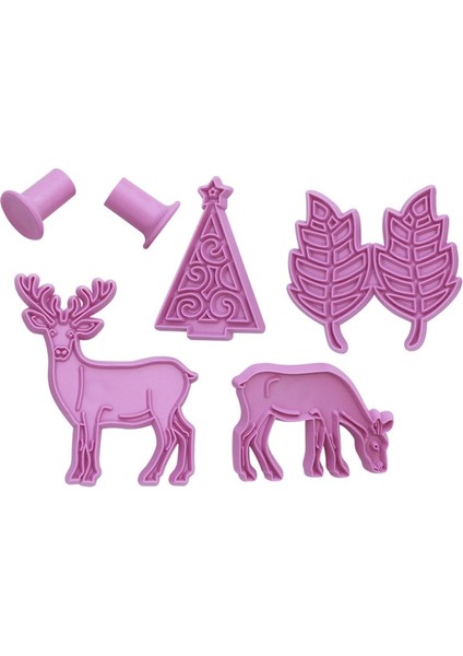 Noel Açık Kahverengi Stili Pişirme Kabartma Kalıp Kurabiye Kalıp Seti Diy Ev Partisi Kek Sevimli Tatlı Dekorasyon Araçları Mutfak Pişirme (Yurt Dışından)
