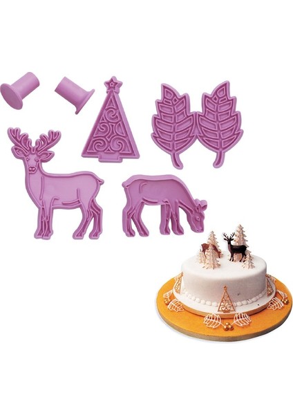 Noel Açık Kahverengi Stili Pişirme Kabartma Kalıp Kurabiye Kalıp Seti Diy Ev Partisi Kek Sevimli Tatlı Dekorasyon Araçları Mutfak Pişirme (Yurt Dışından) modelleri