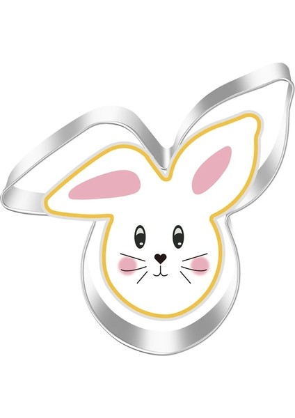 Stil T Stili Paskalya Çerez Kesici Paslanmaz Çelik Kalıp Çiçek Kelebek Civciv Havuç Yumurtası Bunny Yüz Tavşan Lale Paskalya Kesici Fondan Kalıp (Yurt Dışından)