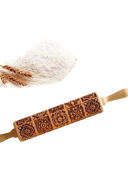 Bir Stil Noel Yuvarlanan Kaya Kar Tanesi Elk Ahşap Yuvarlanan Kabartma Pişirme Kurabiye Bisküvi Fondan Kek Desenli Rulo 35*5cm (Yurt Dışından) fırsatları