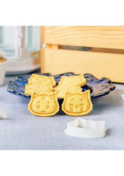 Stil F Stili Sevimli Mini Kedi Kitty Fondan Kek Kalıbı Bisküvi Çerez Kesiciler Çerez Damga Kalıbı Sugarcraft Kek Dekorasyon Araçları Pişirme Kalıbı (Yurt Dışından) indirimleri
