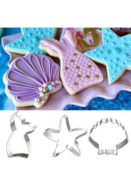 3 Adet-B Tarzı 3 Adetlot Okyanus Denizatı Denizyıldızı Kurabiye Kesici Kalıp Deniz Altında Deniz Kızı Doğum Günü Partisi Dekorasyon Dıy Kek Bisküvi Pişirme Aracı (Yurt Dışından) fiyatları