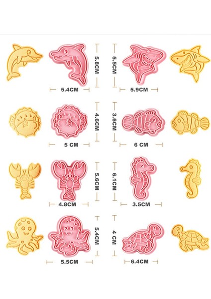 8 Adet B Tarzı Et Hayvan Çerez Kesiciler Bisküvi Fondan Kesici Plastik Pişirme Kalıbı Dıy Pasta Çerez Dekorasyon Araçları Kabartma Kalıp (Yurt Dışından) fiyatları