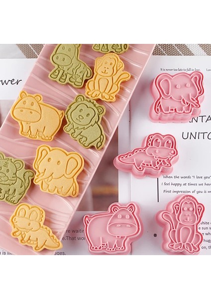 8 Adet B Tarzı Et Hayvan Çerez Kesiciler Bisküvi Fondan Kesici Plastik Pişirme Kalıbı Dıy Pasta Çerez Dekorasyon Araçları Kabartma Kalıp (Yurt Dışından) modelleri