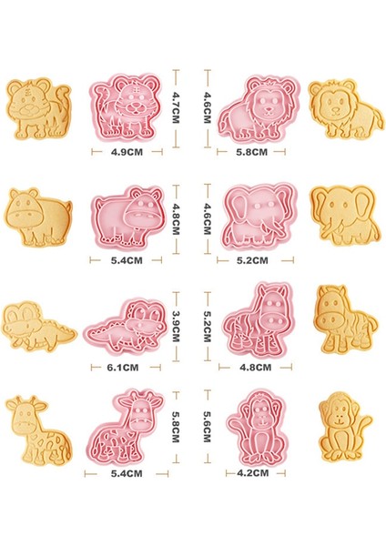 8 Adet B Tarzı Et Hayvan Çerez Kesiciler Bisküvi Fondan Kesici Plastik Pişirme Kalıbı Dıy Pasta Çerez Dekorasyon Araçları Kabartma Kalıp (Yurt Dışından) fırsatları