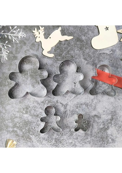 Noel Baba Tarzı Mutfak Paslanmaz Çelik Kar Tanesi Noel Zencefilli Kurabiye Adam Çerez Kesiciler Seti Bisküvi Kalıp Pişirme Araçları Noel Dekor (Yurt Dışından) modelleri