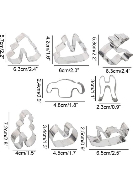 8 Adet Karışımı Tarzı 3D Noel Ağacı Kurabiye Kesici Kalıp Yıldız Şekli Bisküvi Kulesi Noel Dekorasyon Fondan Bisküvi Kek Kalıpları Noel Pişirme Araçları (Yurt Dışından)
