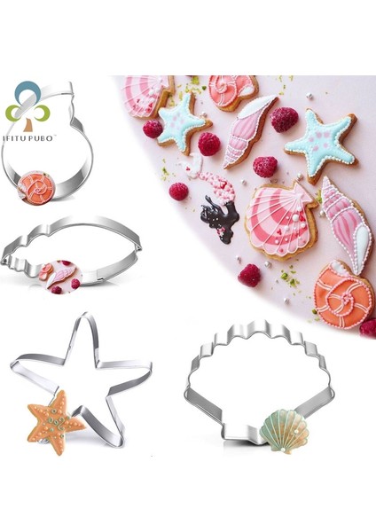 Kabuklu 2 Tarzı 4 Adet Okyanus Deniz Yıldızı Kabukları Kabuklu Kalıp Çerez Kesici Fondan Kalıp Çikolatalı Kek Kesici Dıy Pişirme Dekorasyon Araçları Gyh (Yurt Dışından) fiyatları