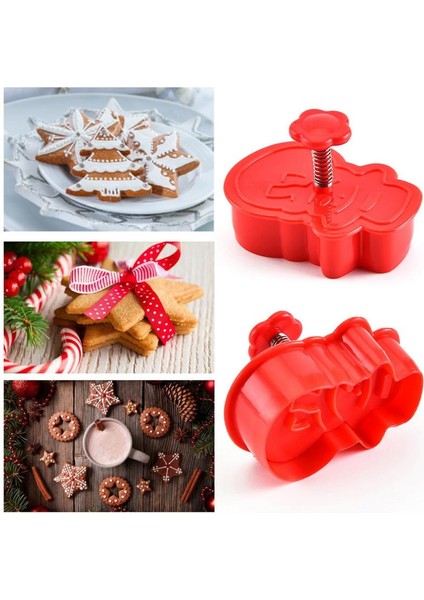 4 Adet Gri Stil 4 Adet Dıy Noel Ağacı Kardan Adam Plastik Pişirme Kalıp Mutfak Bisküvi Kurabiye Kesici Pasta Piston Fondan Kek Dekorasyon Araçları (Yurt Dışından) modelleri