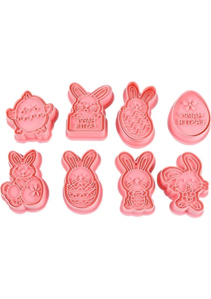 Mutlu Paskalya Tarzı Ack Paskalya Çerez Kesiciler Karikatür Tavşan Plastik Bisuit Kalıp Fondan Çikolata Damga Kalıp Ev Mutfak Pişirme Pasta Araçları (Yurt Dışından)