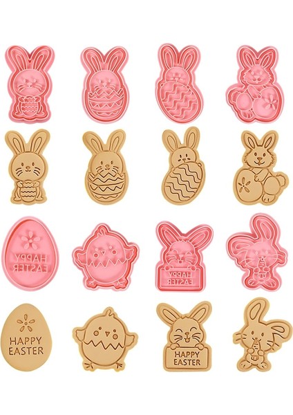 Mutlu Paskalya Tarzı Ack Paskalya Çerez Kesiciler Karikatür Tavşan Plastik Bisuit Kalıp Fondan Çikolata Damga Kalıp Ev Mutfak Pişirme Pasta Araçları (Yurt Dışından) modelleri