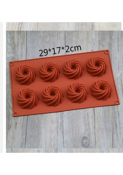 C0032-8-4 Stili Silikon Çiçek Gül Girdap Şekli Çikolata Kalıbı Jöle Cany Buz Kek Kalıpları Fırında Gereçler Fondan Kalıpları Reçine Kalıp Silikon Kalıp (Yurt Dışından)