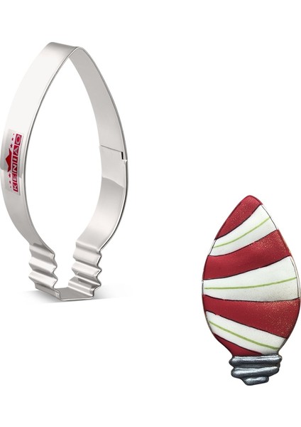 Ampul-B Tarzı Kenıao Noel Tek Kurabiye Kesici - Kış Bisküvi Fondan Ekmek Sandviç Kalıbı - Paslanmaz Çelik - Janka Tarafından (Yurt Dışından)