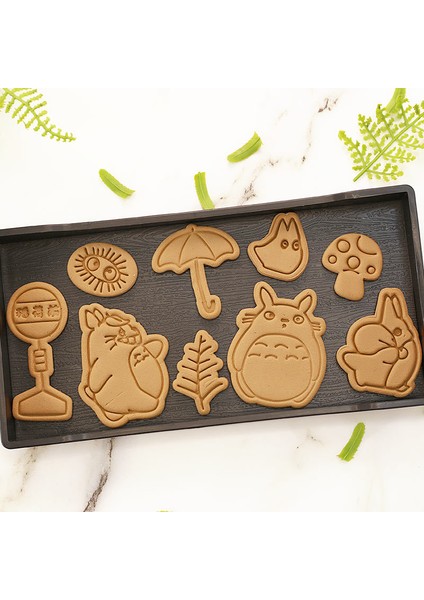 STIL10 Stil Kawaii Otoro Kurabiye Kalıbı Karikatür Anime Pişirme Aksesuarları Noel Çocuk Hediye Tam Set 3D Presleme Bisküvi Kalıbı (Yurt Dışından) modelleri