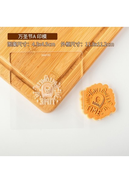 QA0152 Stili Fondan Kek Mutlu Cadılar Bayramı Embosser Kesici Dıy Akrilik Şeker El Sanatları Basın Bisküvi Kalıp Cadılar Bayramı Partisi Pişirme Dekorasyon Aracı (Yurt Dışından)